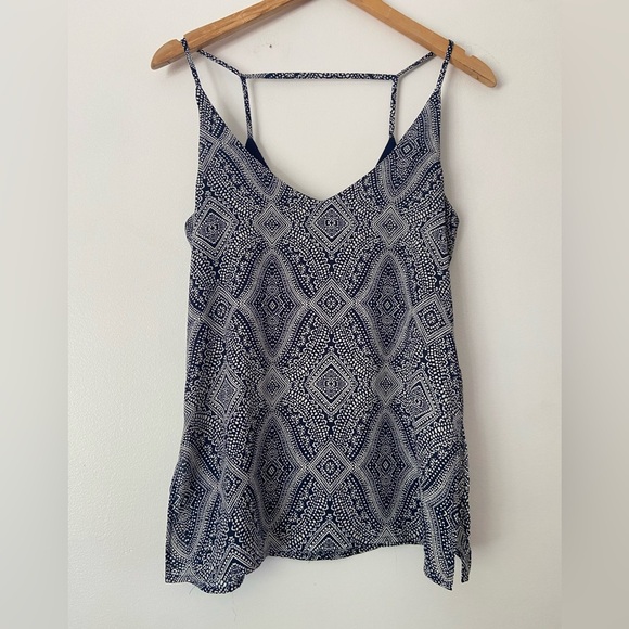 H&M spaghetti strapped tank with geometric designs and slits up the sides. - Picture 1 of 6
